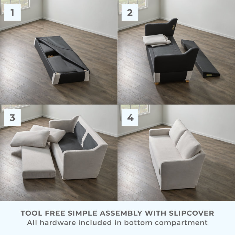 Hokku Designs Jonney Upholstered Sofa & Reviews | Wayfair Hokku Designs Jonney Upholstered Sofa & Reviews | Wayfair